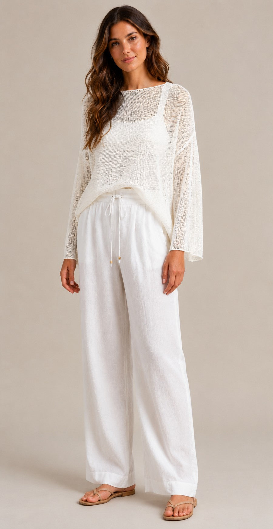 Women's Lightweight Open-Knit Sweater