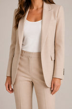 Women’s Long Sleeve Blazer Straight Leg Pants Suit