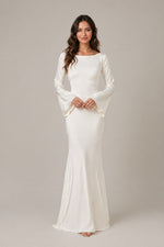 Women’s Long Sleeve Boat Neck Maxi Dress