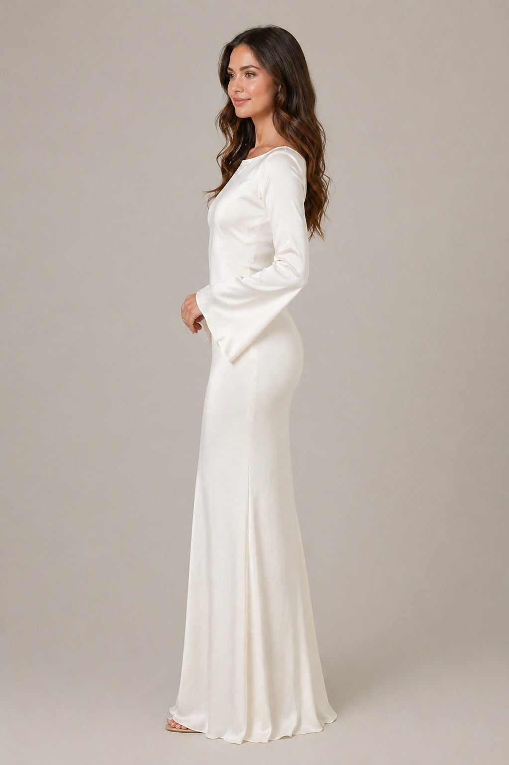Women’s Long Sleeve Boat Neck Maxi Dress