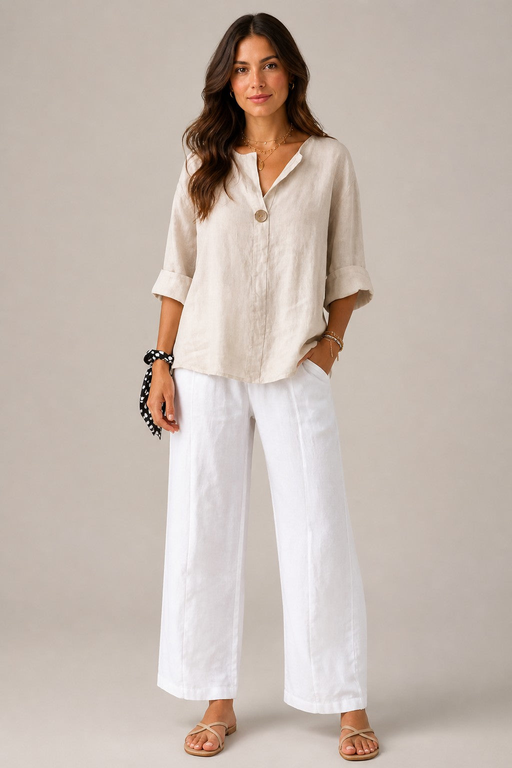 Women’s Long Sleeve Button-Front Shirt