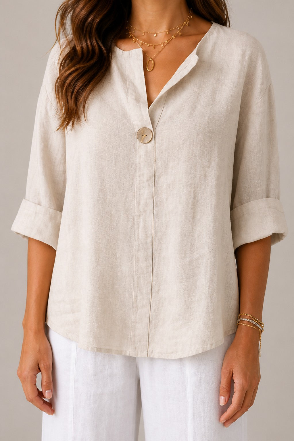 Women’s Long Sleeve Button-Front Shirt