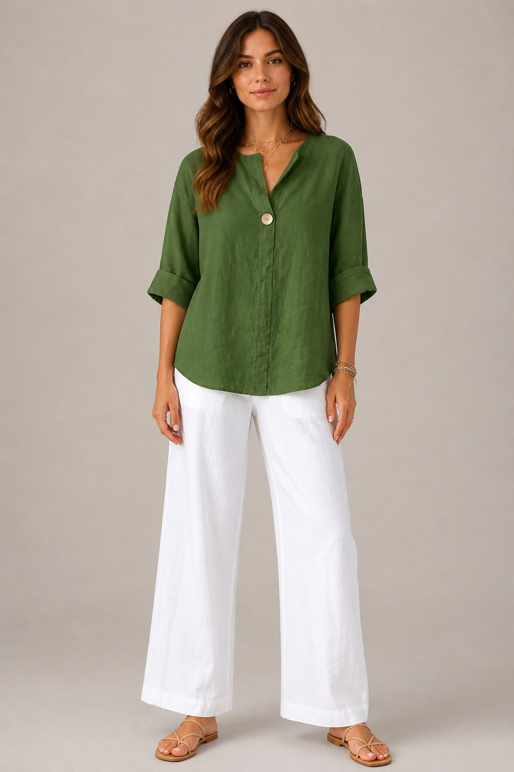 Women’s Long Sleeve Button-Front Shirt