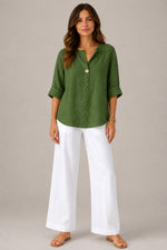 Women’s Long Sleeve Button-Front Shirt