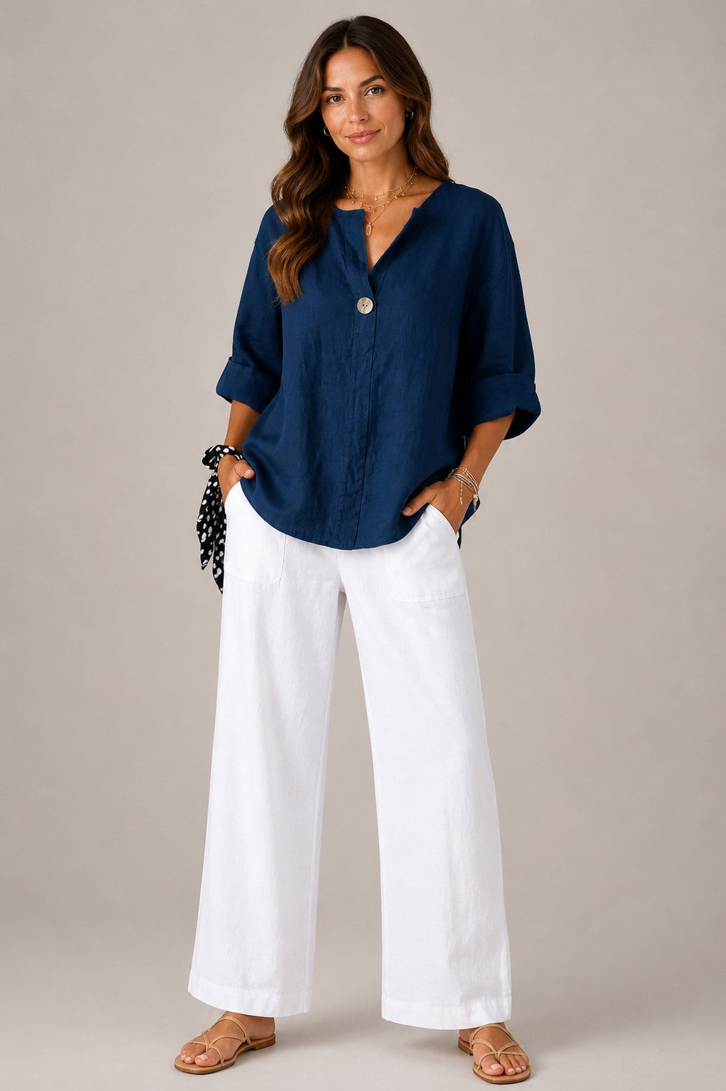 Women’s Long Sleeve Button-Front Shirt