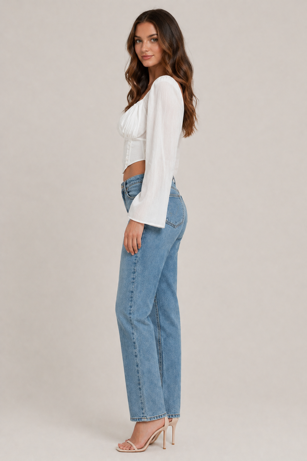 Women’s Long Sleeve Corset Style Blouse
