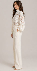Women’s Long Sleeve High Neck Lace Blouse