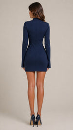 Women’s Long Sleeve High Neckline Mini Dress