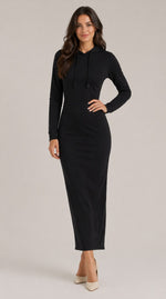 Women’s Long Sleeve Hooded Maxi Dress