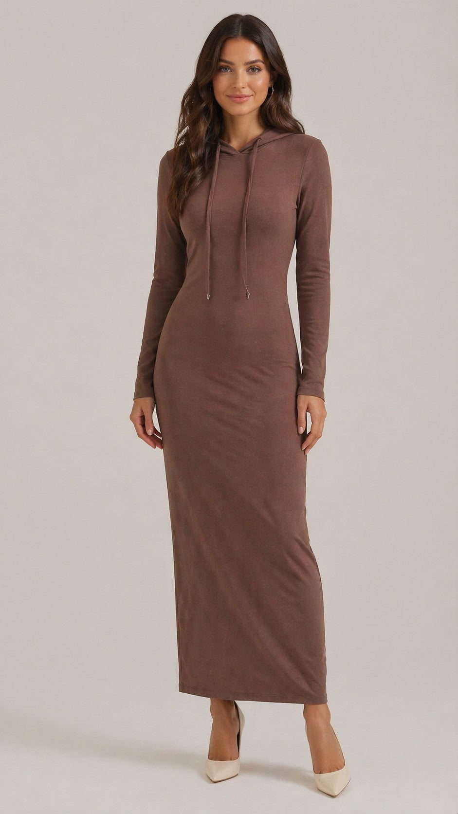Women’s Long Sleeve Hooded Maxi Dress