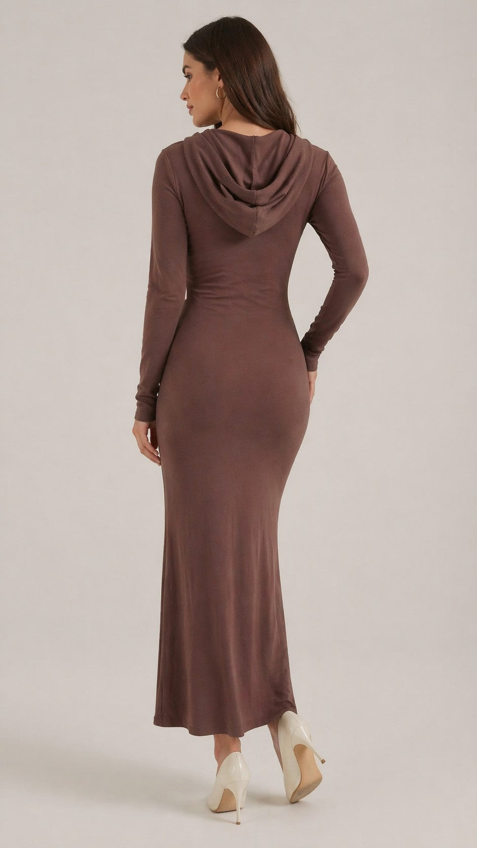 Women’s Long Sleeve Hooded Maxi Dress