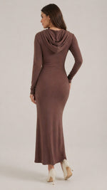 Women’s Long Sleeve Hooded Maxi Dress