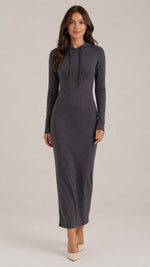 Women’s Long Sleeve Hooded Maxi Dress