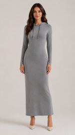 Women’s Long Sleeve Hooded Maxi Dress