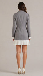 Women’s Long Sleeve Pleated Hem Mini Dress