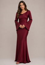 Women’s Long Sleeve Round Neck Maxi Dress