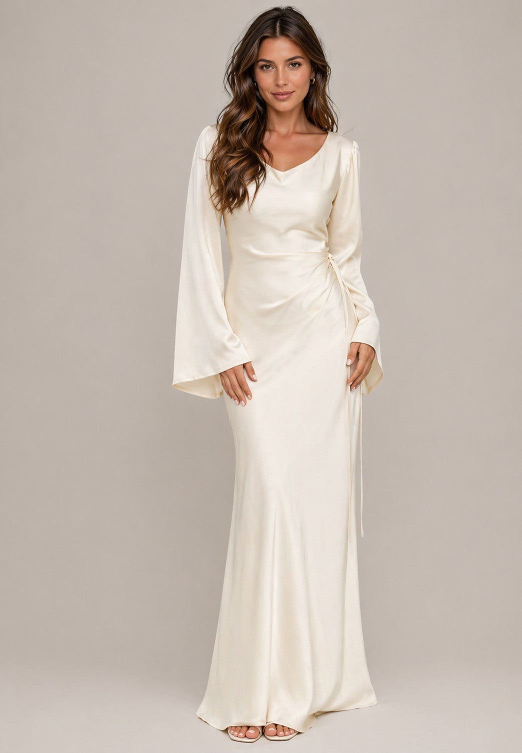 Women’s Long Sleeve Round Neck Maxi Dress