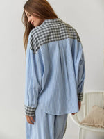 Women's Long Sleeve Striped Shirt and Pants Set