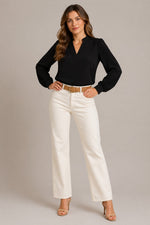 Women’s Long Sleeve V-Neck Blouse
