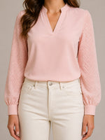 Women’s Long Sleeve V-Neck Blouse