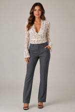 Women’s Long Sleeve V Neckline Lace Top