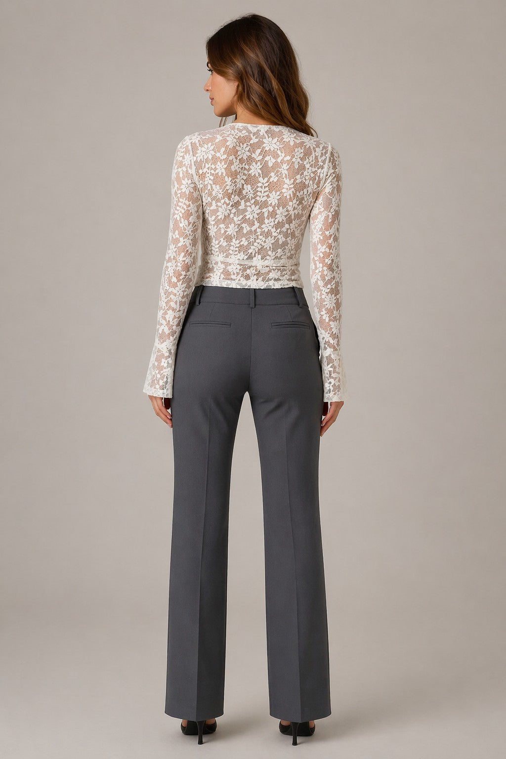 Women’s Long Sleeve V Neckline Lace Top