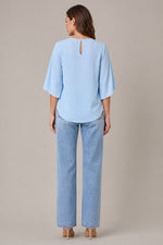 Women’s Loose Fit Flutter Sleeve Blouse
