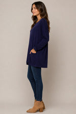 Women’s Loose Fit Long Sleeve Tunic Blouse