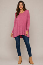 Women’s Loose Fit Long Sleeve Tunic Blouse