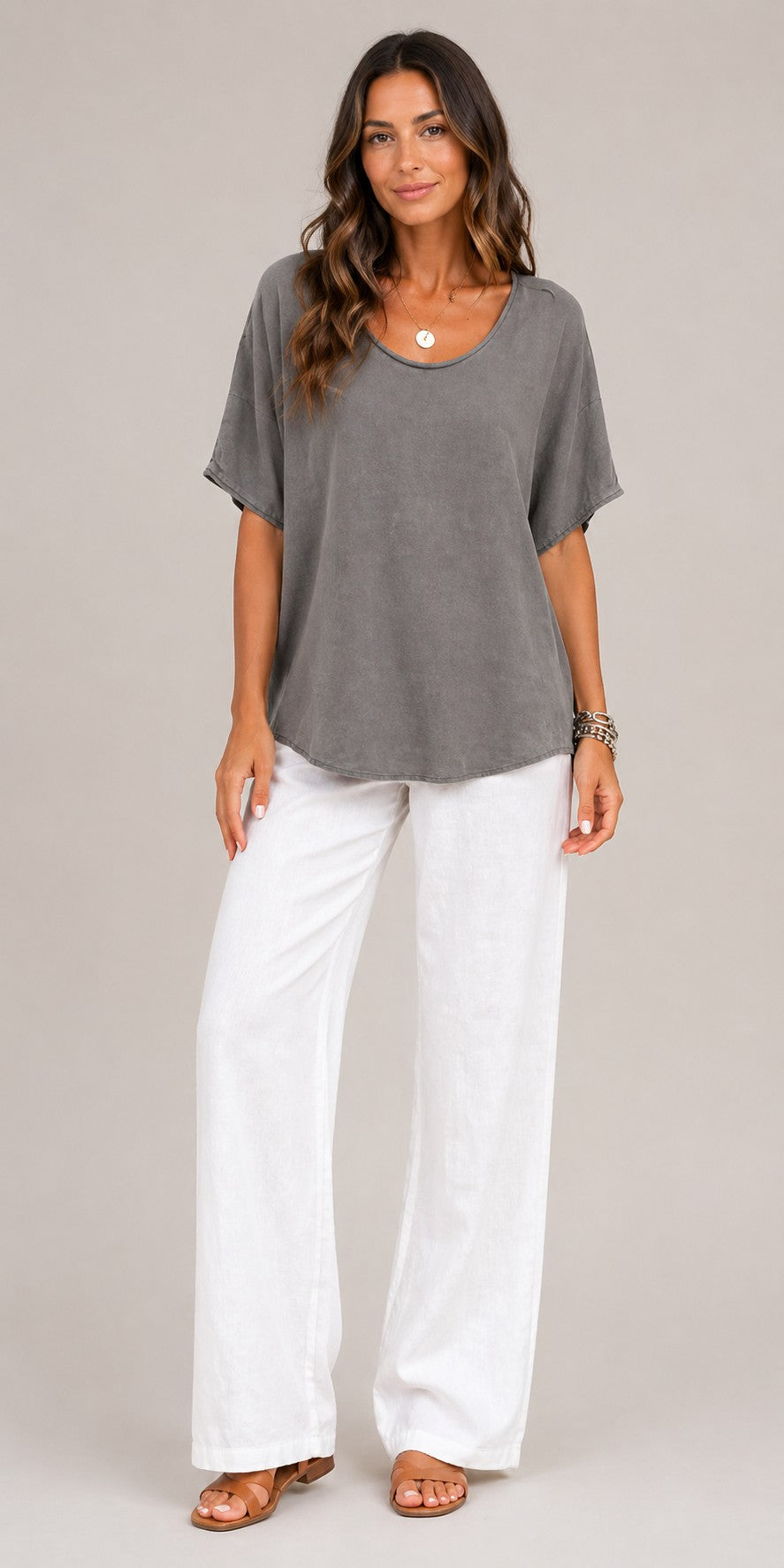 Women’s Loose Fit Short Sleeve Blouse