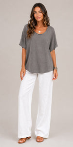 Women’s Loose Fit Short Sleeve Blouse