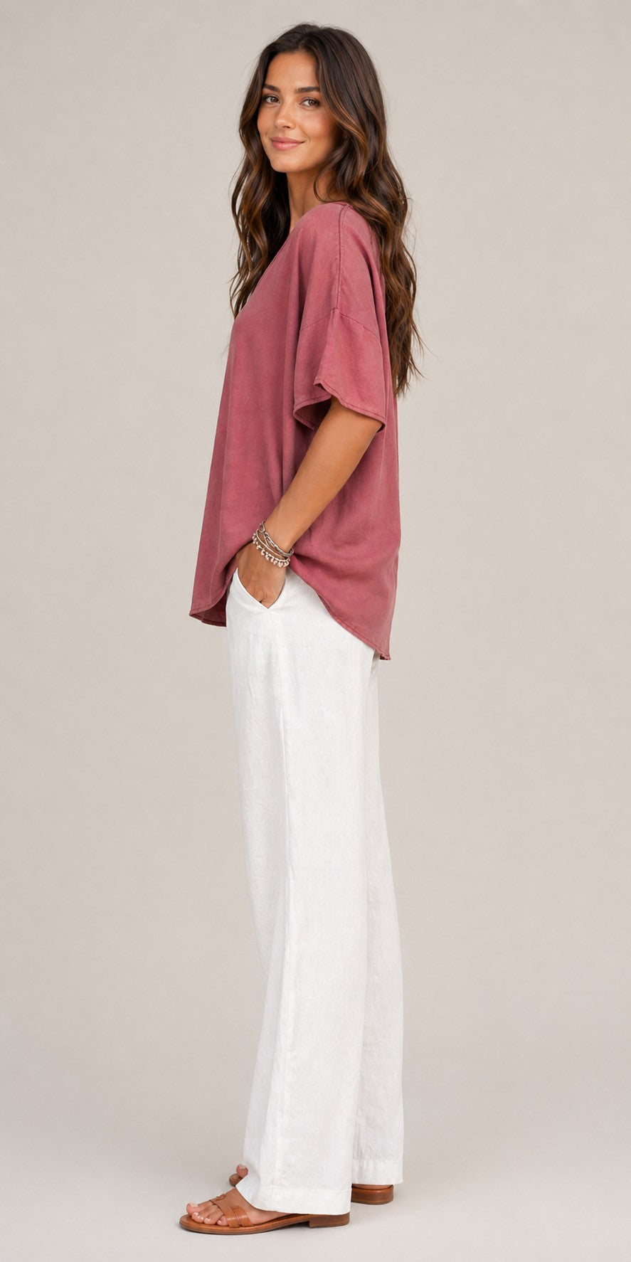 Women’s Loose Fit Short Sleeve Blouse