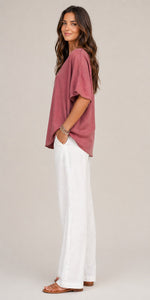 Women’s Loose Fit Short Sleeve Blouse