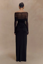 Women's Off-Shoulder Cutout Maxi Dress