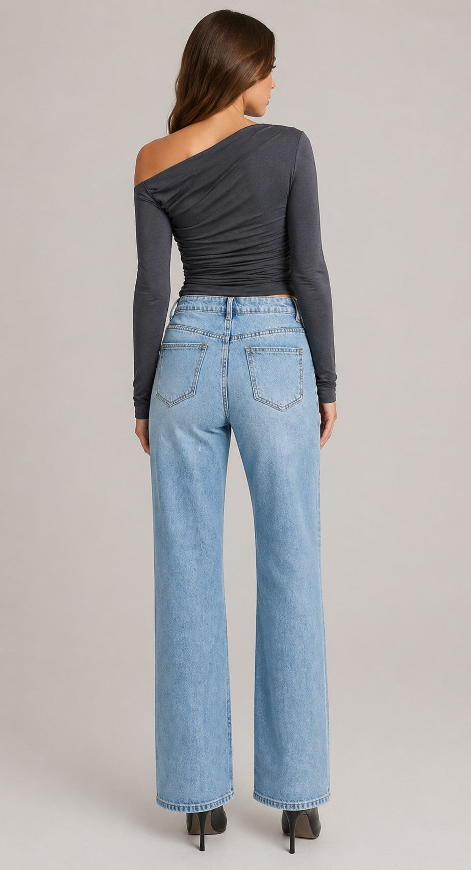 Women’s Off-Shoulder Fitted Long Sleeve Top