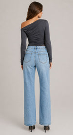 Women’s Off-Shoulder Fitted Long Sleeve Top