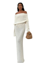 Women's Off Shoulder Long Sleeve Maxi Dress