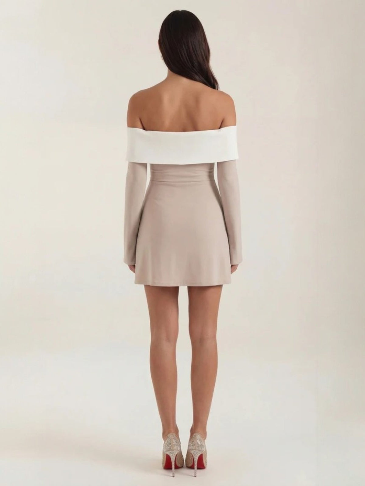 Women's Off Shoulder Long Sleeve Mini Dress