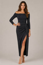 Women’s Off-Shoulder Ruched Midi Dress