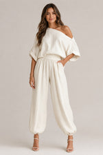 Women’s Off Shoulder Wide Legs Jumpsuit