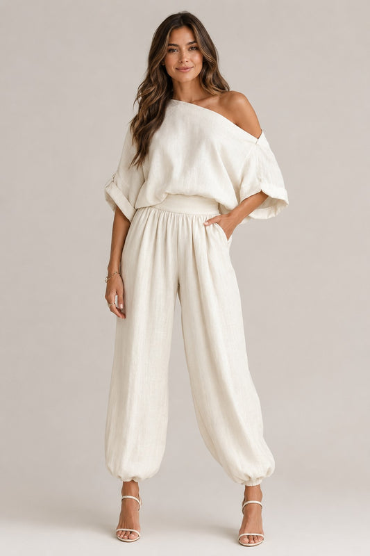 Women’s Off Shoulder Wide Legs Jumpsuit