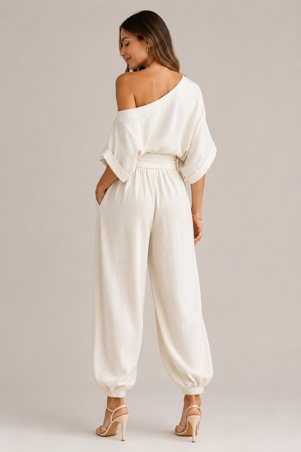 Women’s Off Shoulder Wide Legs Jumpsuit