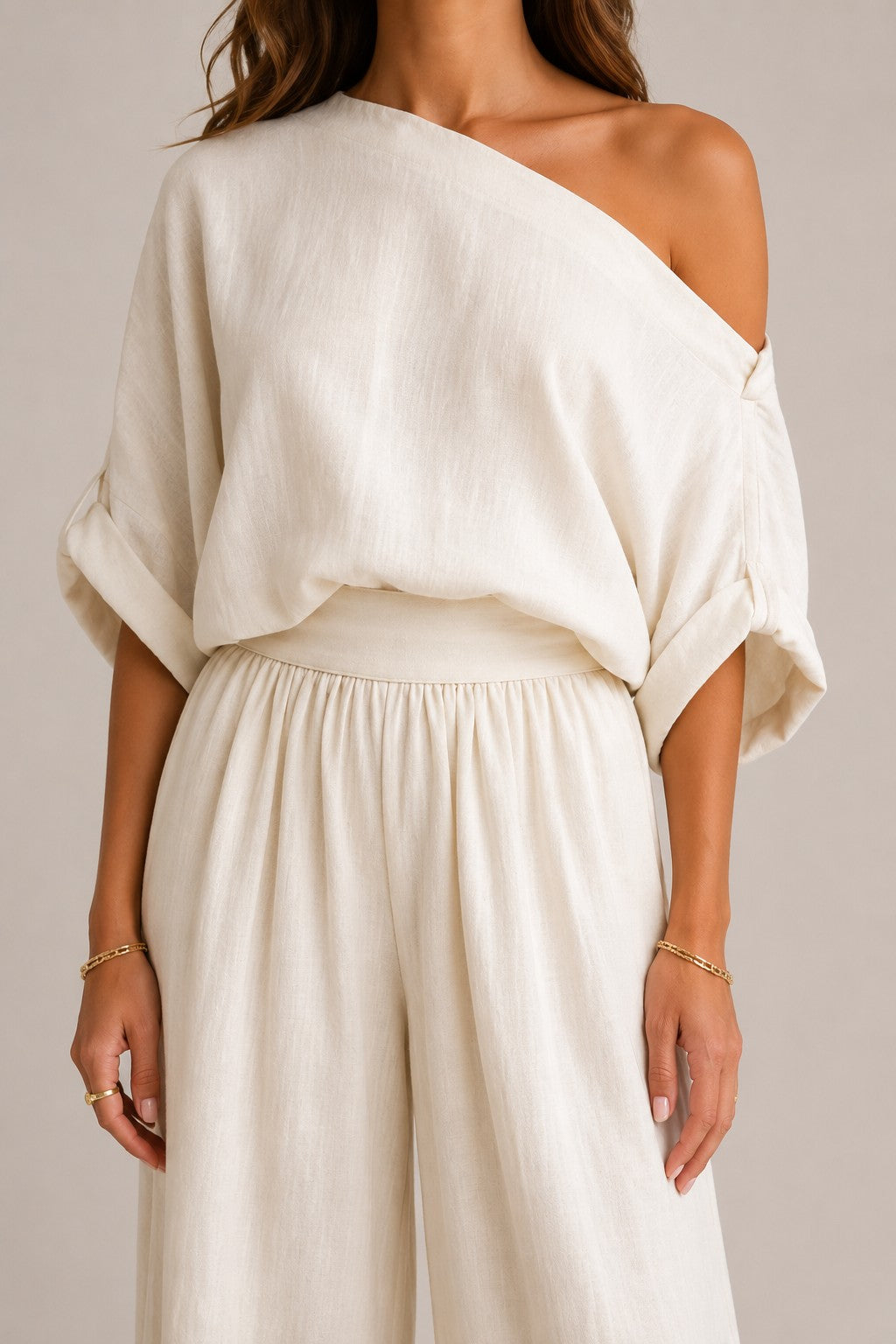 Women’s Off Shoulder Wide Legs Jumpsuit