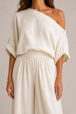 Women’s Off Shoulder Wide Legs Jumpsuit