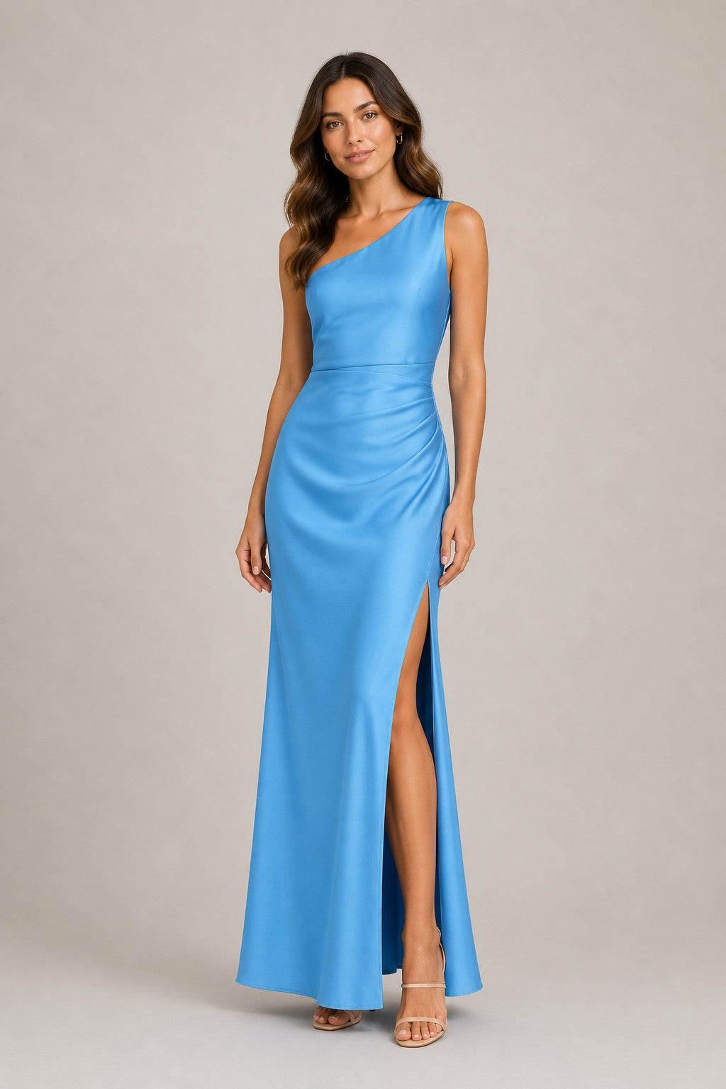 Women’s One-Shoulder Fitted Maxi Dress