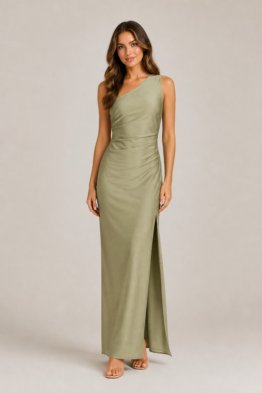 Women’s One-Shoulder Fitted Maxi Dress