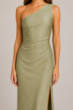 Women’s One-Shoulder Fitted Maxi Dress