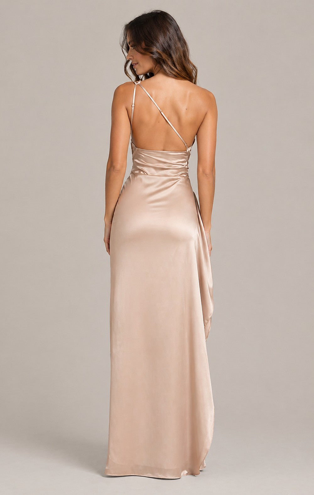 Women’s One Shoulder High Slit Maxi Dress