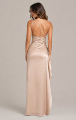 Women’s One Shoulder High Slit Maxi Dress