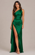 Women’s One Shoulder High Slit Maxi Dress